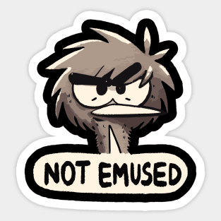 Not Emused Emu Bird Sticker